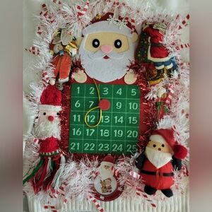 Ugly Christmas Sweater - Santa Advent Candy Canes & Snow Flakes - one-of-a-kind